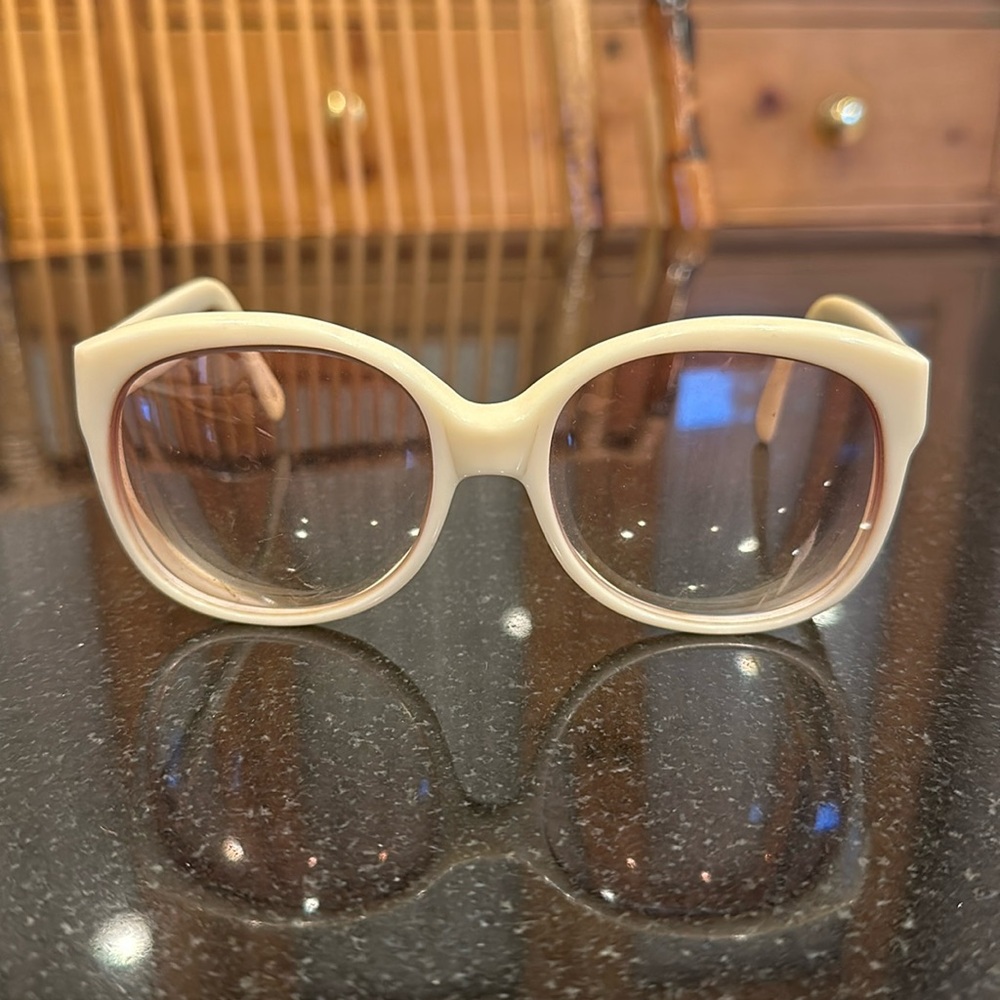 Vintage Ralph Lauren 70s Glasses Ivory